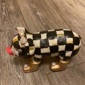 Pig Hand painted Mackenzie Childs Inspired